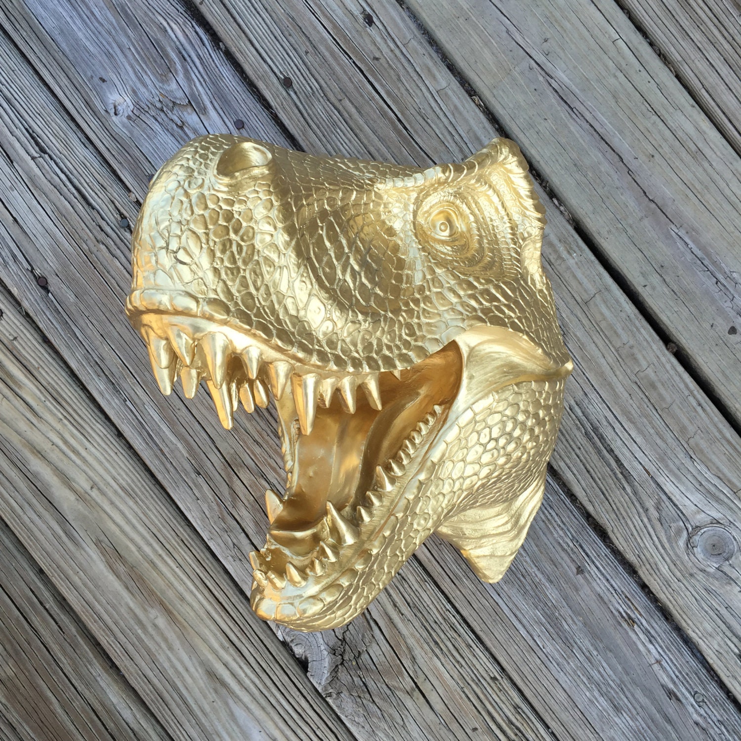 faux taxidermy dinosaur head