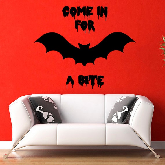 Bats Wall Decals Happy Halloween Quotes Vinyl Decal Sticker