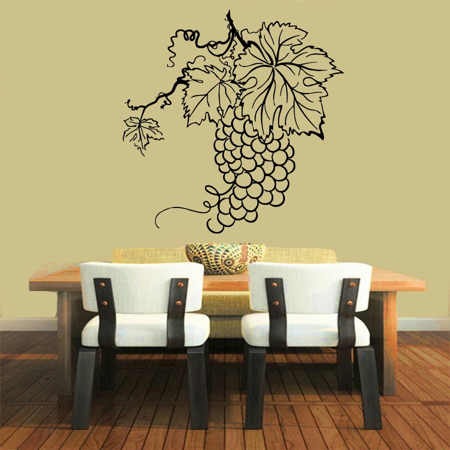 Grapes Wall Decals Bunch Of Grapes Kitchen Wall Decor Floral   Il Fullxfull.717474137 Ohlw 