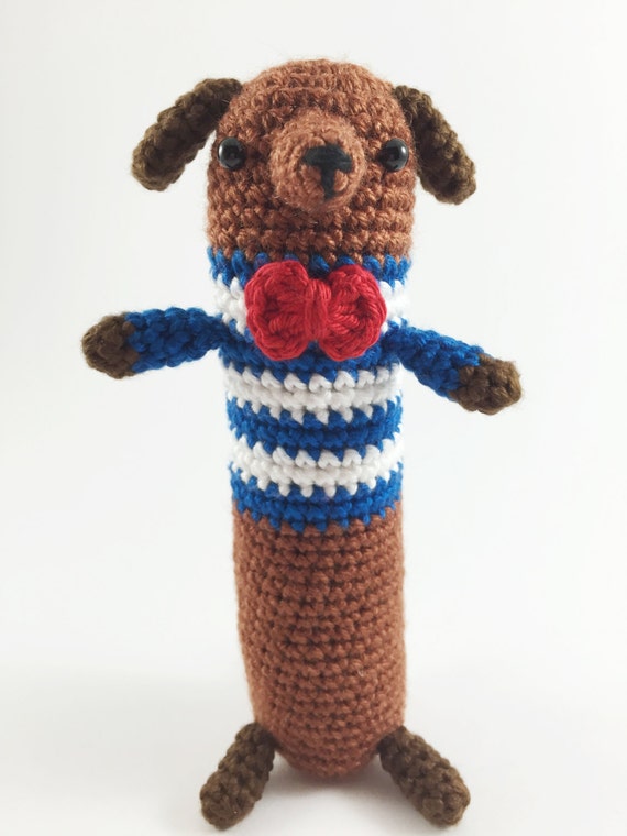 Reserved Listing Crocheted Dachshund Crochet Wiener Dog