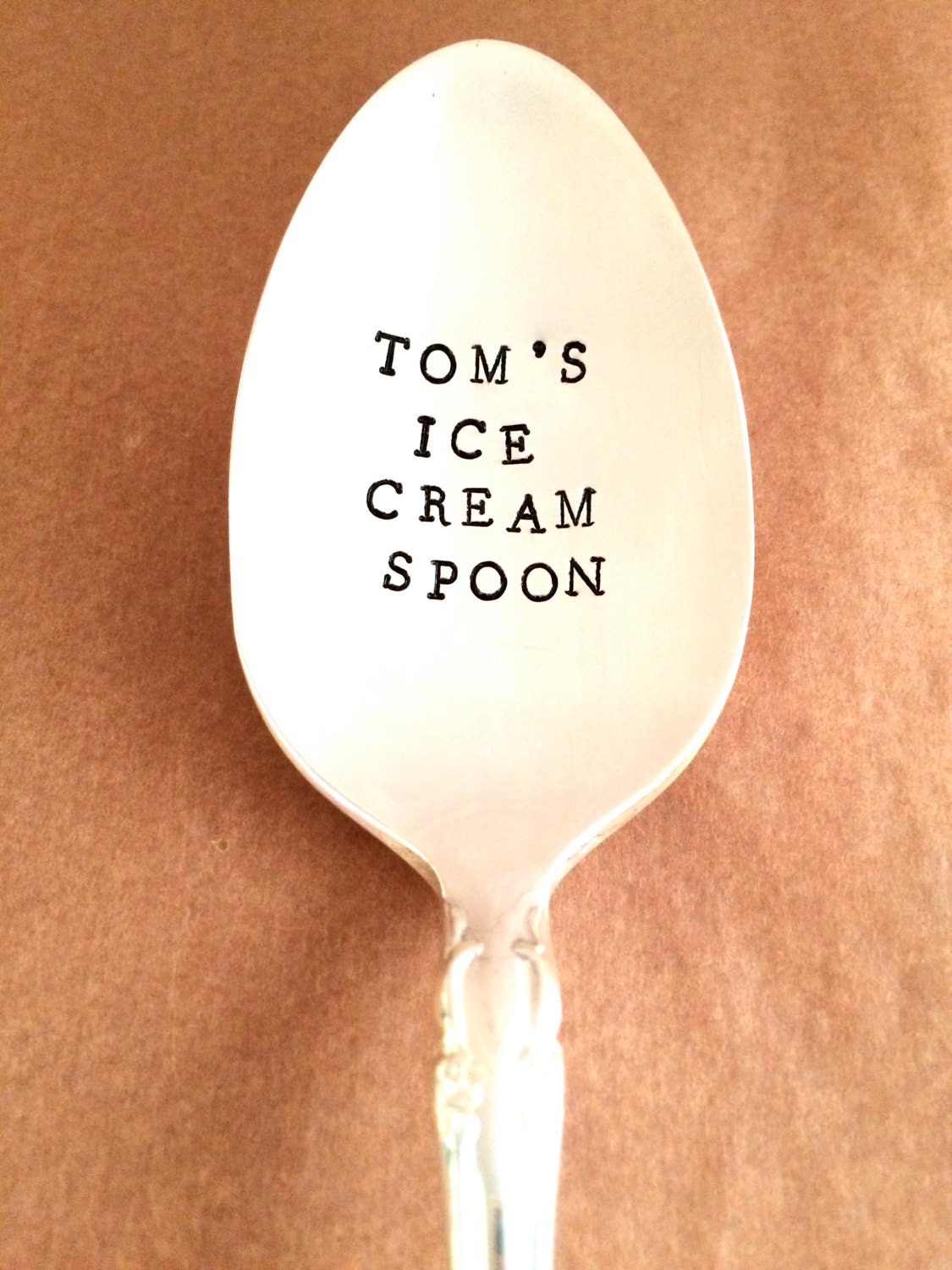 Custom Ice Cream Spoon Hand Stamped Personalized with Your