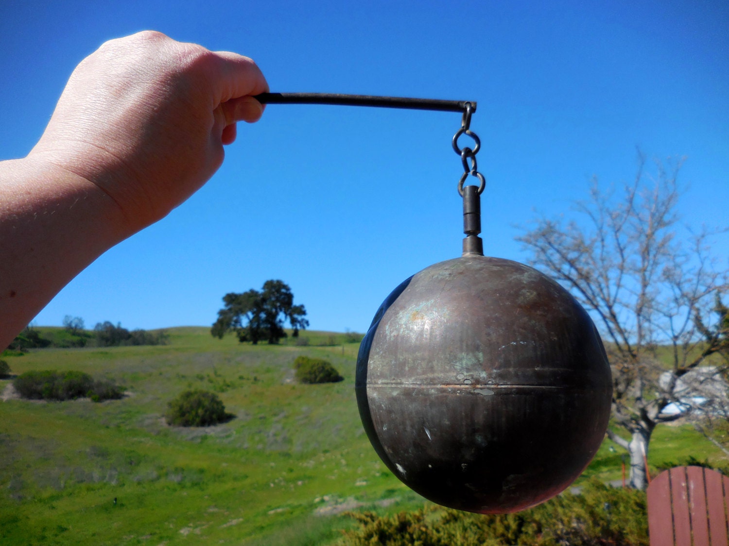 Vintage Copper Ball Float Industrial Great for Repurposing