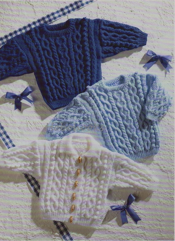 Bambino / childs / childrens cable jumper / maglione & cardigan