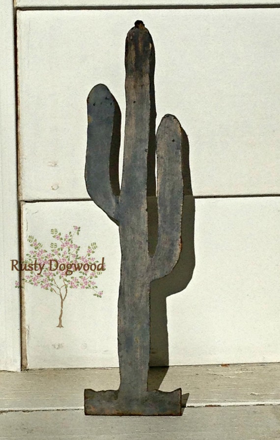 Wrought Iron Cactus Garden Yard Art by RustyDogwood on Etsy