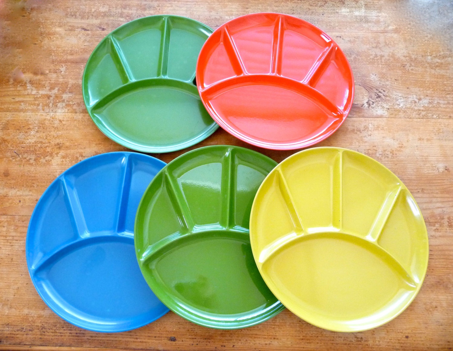 Vintage Divided Fondue Plates Haute Juice