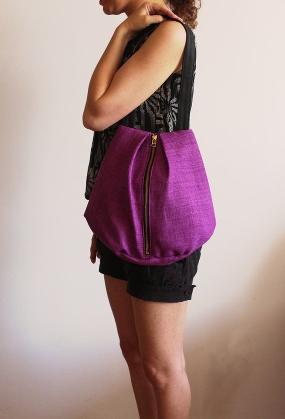 ROME tote Black Friday Sale: Purple shoulder Bag Fabric bag