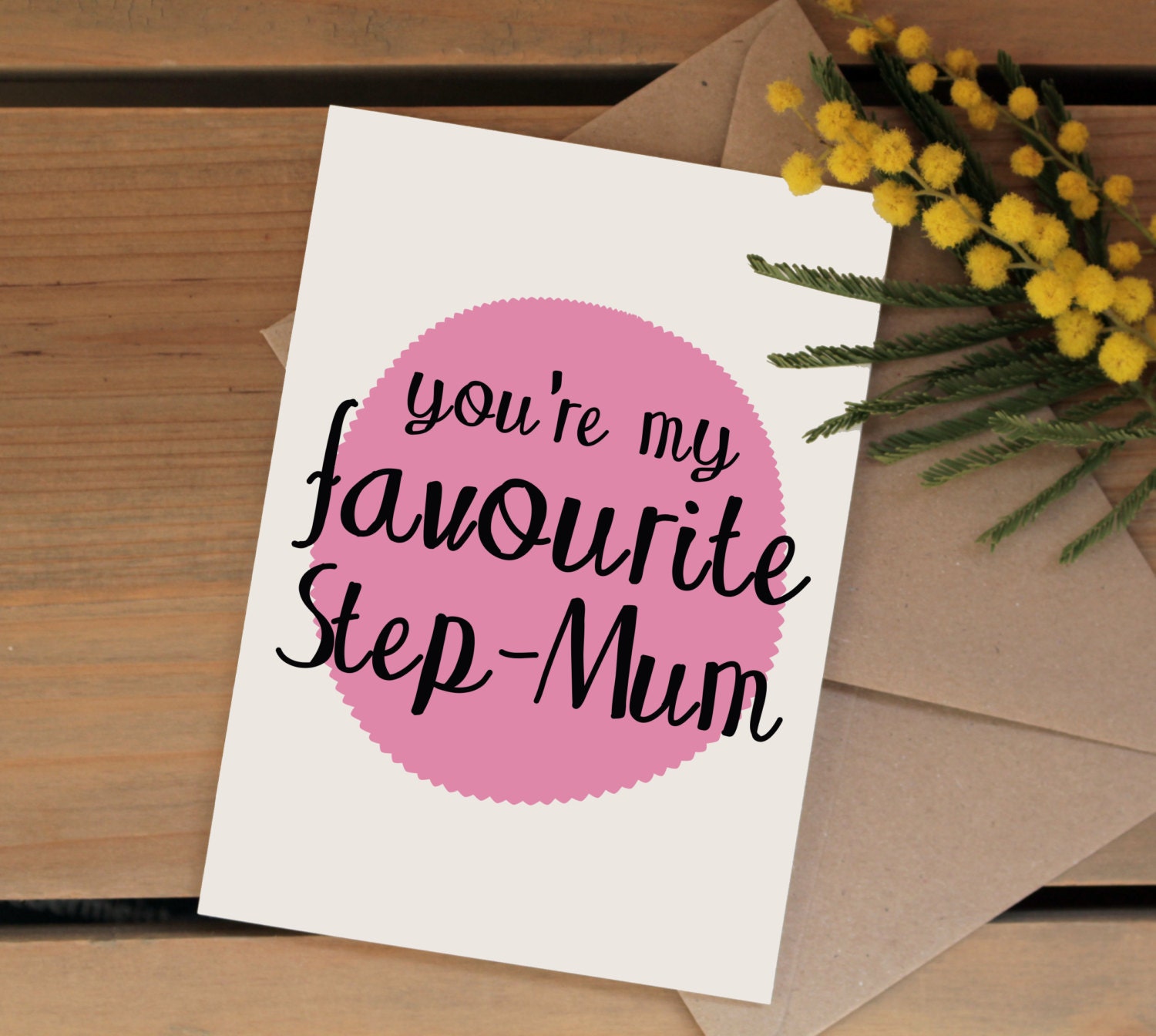 Step Mum Card Youre My Favourite Step-mum Birthday Card