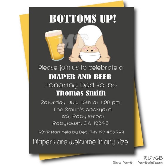 Dads Diaper Party Invitations Template 4