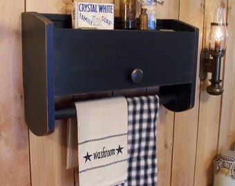 Primitive Above the Toilet Bathroom Cabinet Towel Rack Toilet Paper Storage / Original Design / Color Choice