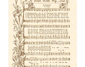 JOY UNSPEAKABLE And Full Of Glory Hymn Art by VintageVerses