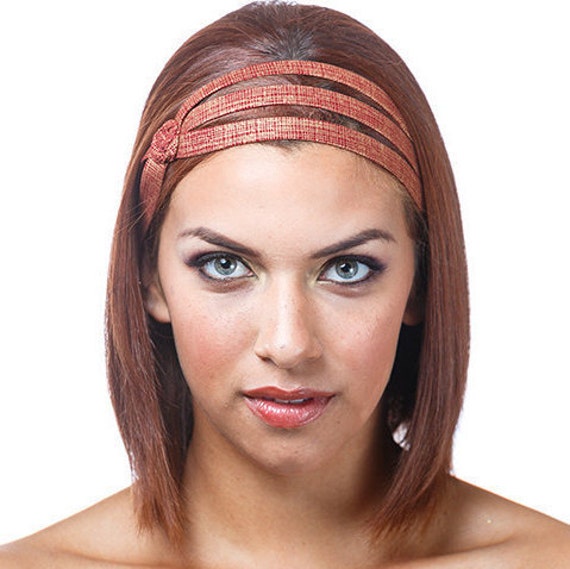 Red Sparkle Headband, Womens Red Headband, Red and Gold Headband, Red