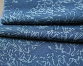 Bamboo Kimono Silk, Japanese Bamboo Fabric, Blue Kimono Silk, Blue Fabric Scraps