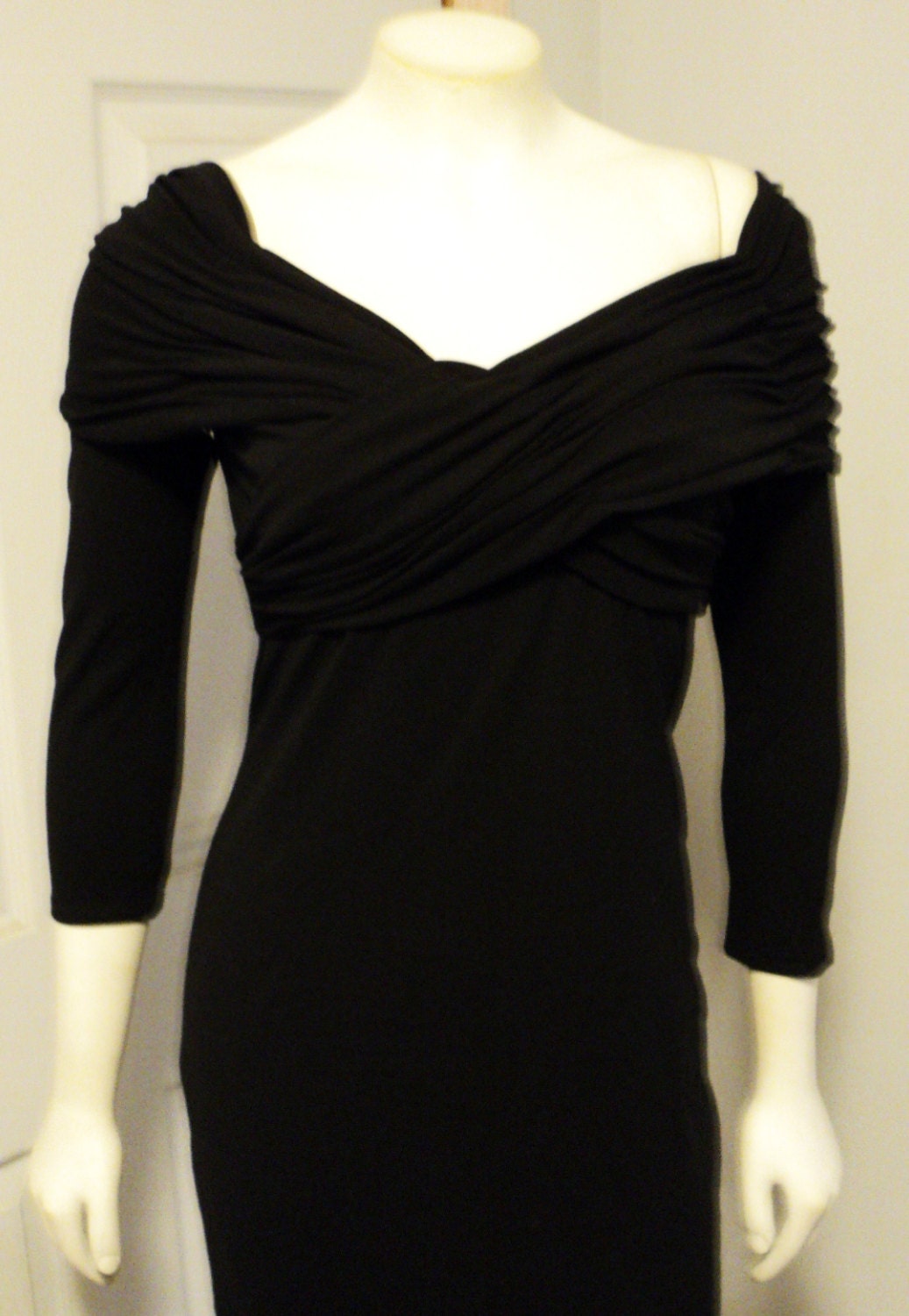 Karl Lagerfeld Black Evening Dress by SHOPLESVINTAGE on Etsy