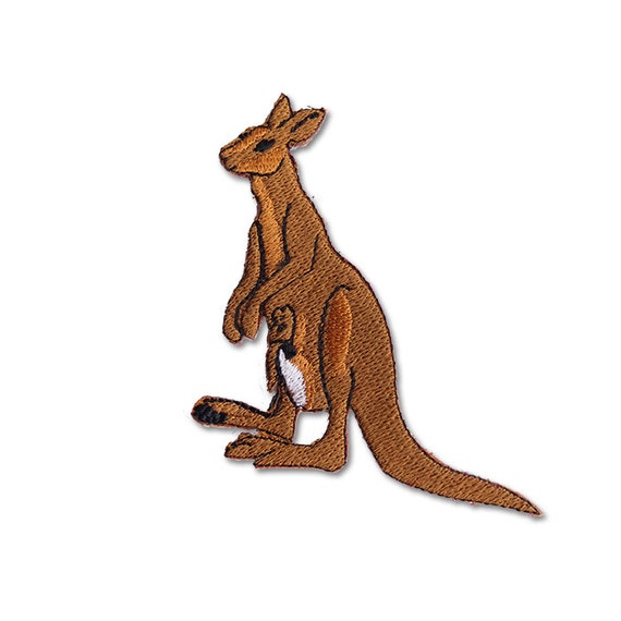 kangaroo Embroidered Iron on Patch / kangaroo by craftsisterday