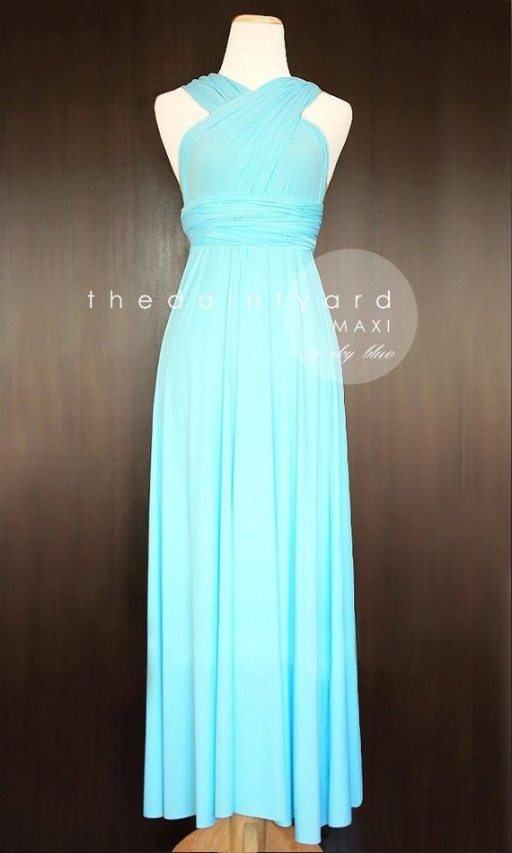 MAXI Sky Blue Bridesmaid Dress Convertible Dress Infinity