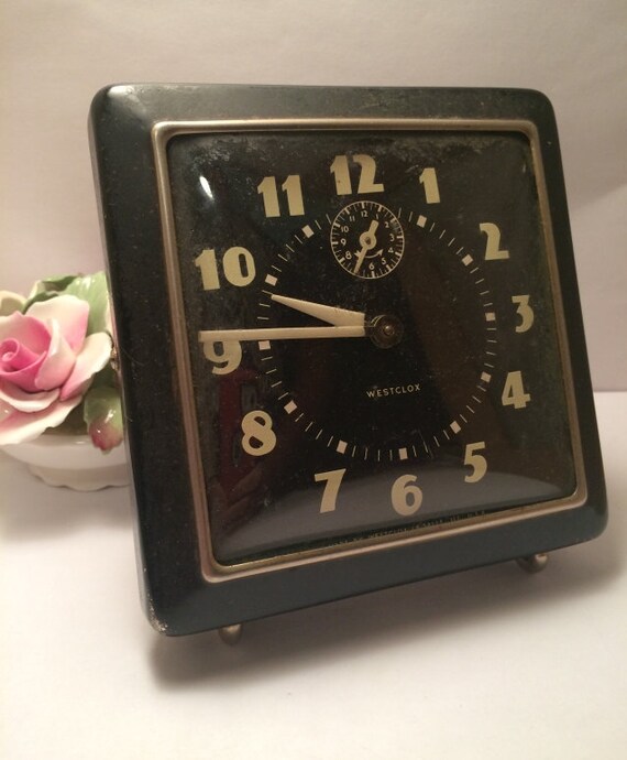 Westclox Vintage Alarm Clock Free US by SoaringHawkVintage on Etsy