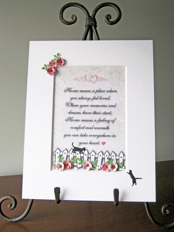 Housewarming gift 3D wall art housewarming poem by littledebskis