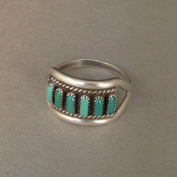 Vintage NATIVE American Sterling Silver ZUNI Ring by YearsAfter