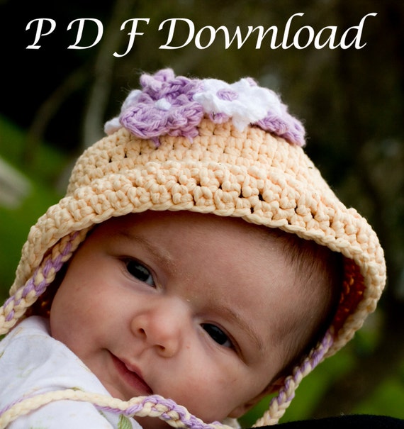 Crochet PATTERNThe Spring Blossom Hat Infant