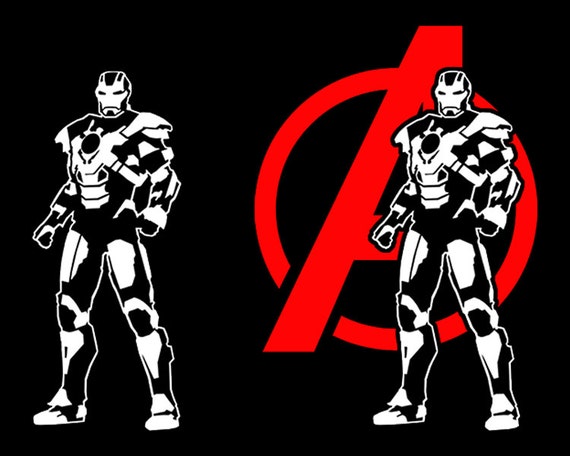 iron man vinyl decal marvel series by funmono714 on etsy