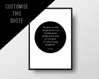 Custom Quote Print, Custom, Personalised Print, Custom Poster, Custom Print, Personalised Quote, Literary Quote, Create Custom Poster