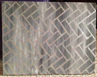 Sale READY TO SHIP Back-stapled Painted Canvas 14x18