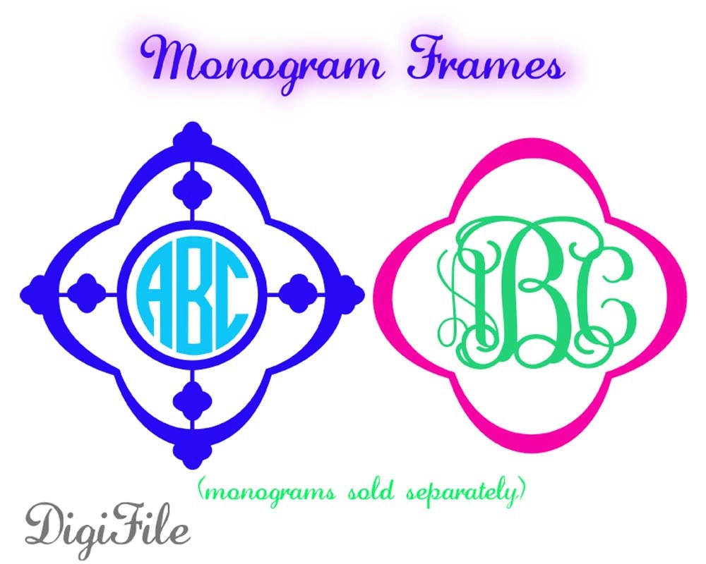 Download Cross Frames for Monograms SVG DXF EPS for Cricut Design