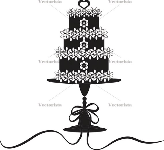 clipart gateau mariage