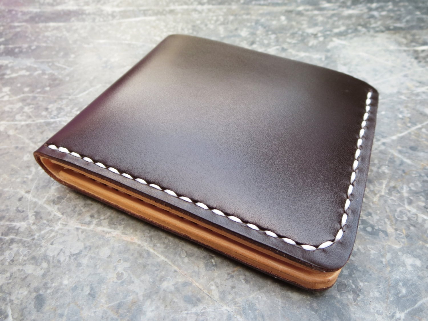 Chrome and Vegetable tanned Leather by MurreletLeather on Etsy