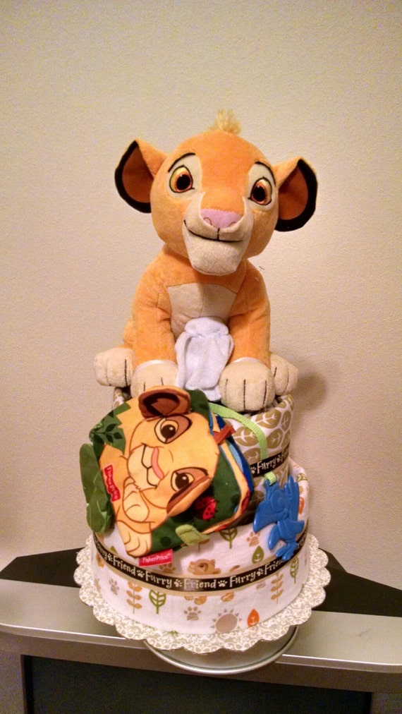 simba lion king diaper cake. 