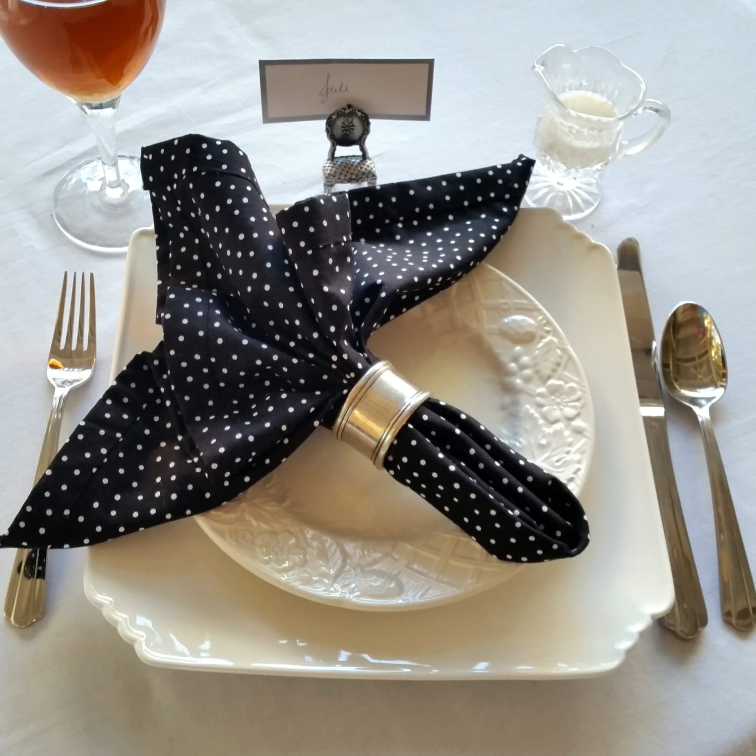 Elegant Dinner Napkins fully lined One napkin two looks