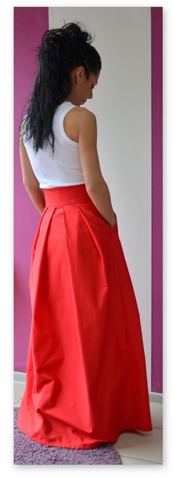 Long skirt / Fashion skirt / Maxi skirt /Woman high waist
