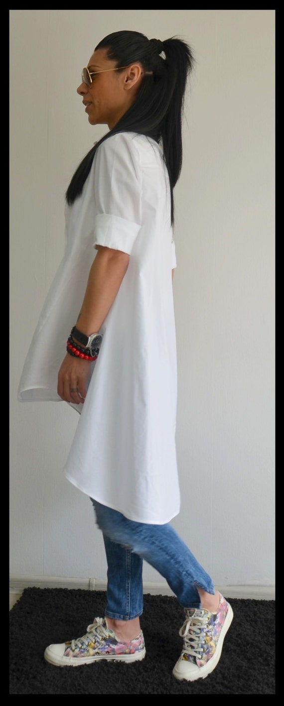 maxi white shirt