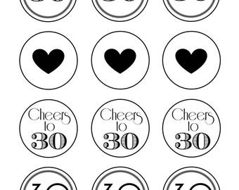 30th birthday cupcake toppers – Etsy