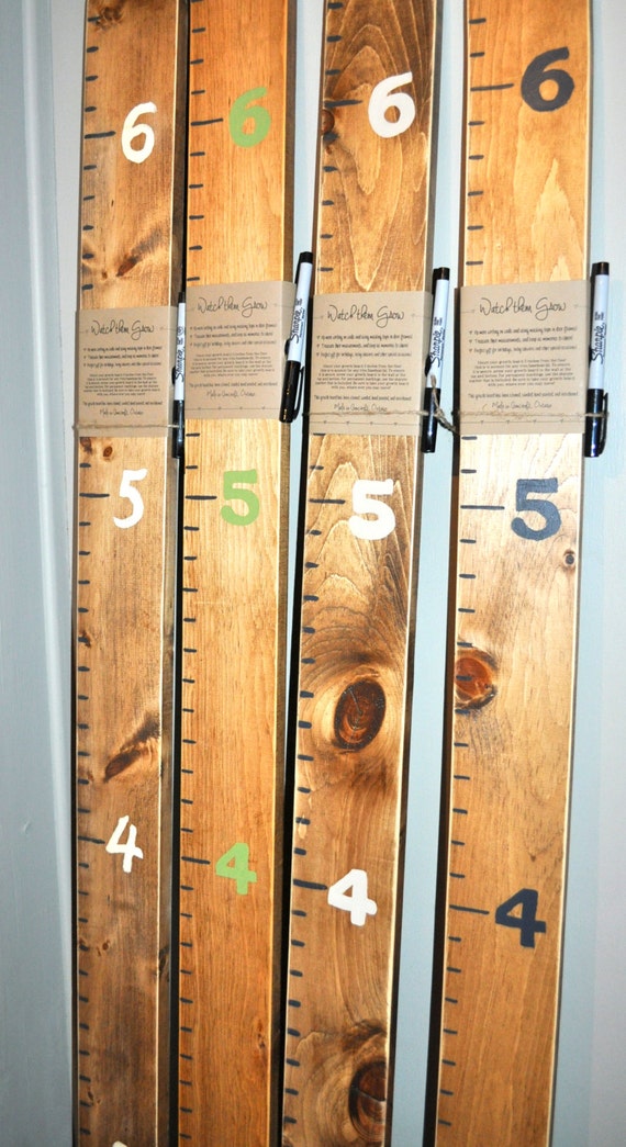 Items similar to Children's Wooden Growth Board, Measuring Stick, Chart ...