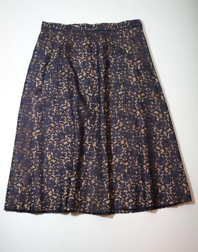cornflower blue 50s original lace skirt – Haute Juice
