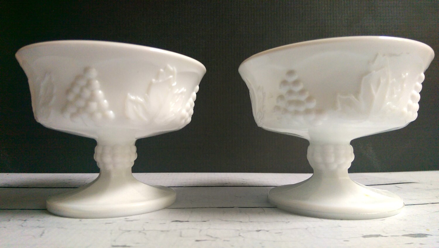 Milk Glass/ Milk Glass Ice Cream Dishes/ Milk Glass Dessert