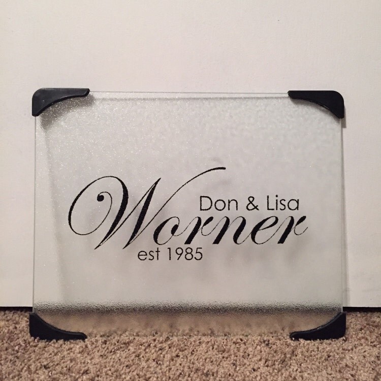 Custom / Personalized Glass Cutting Boards 12 x by 417designsIA