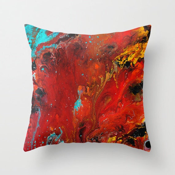 Red Pillow Cover Decorative Throw Pillows Abstract Pillow