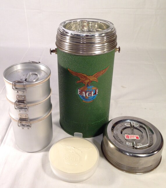 Thermos lunch box EAGLE made in Japan 50s