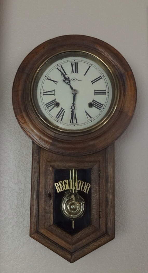 Antique Japanese Round School House Regulator by BoulderAntiques