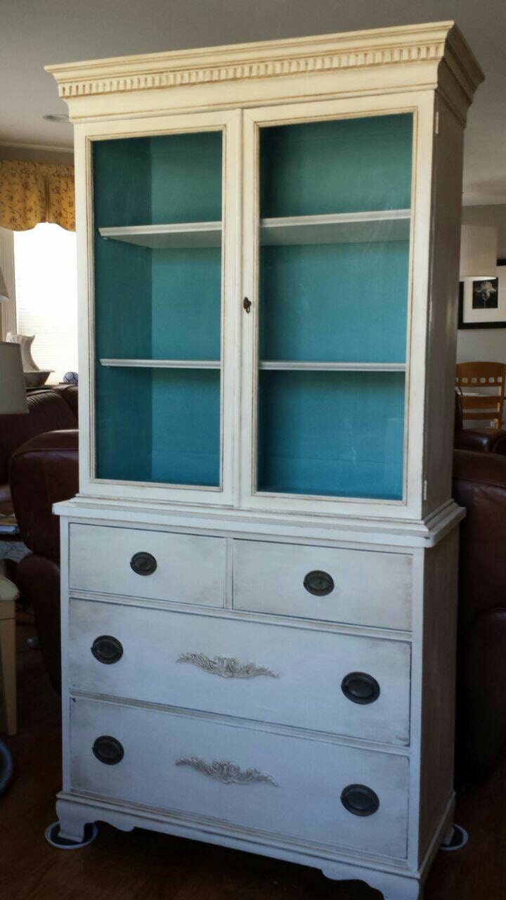 Upcycled mahogany China hutch. Haute Juice