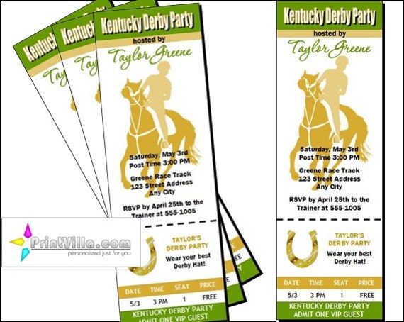 Kentucky Derby Ticket Invitations 4