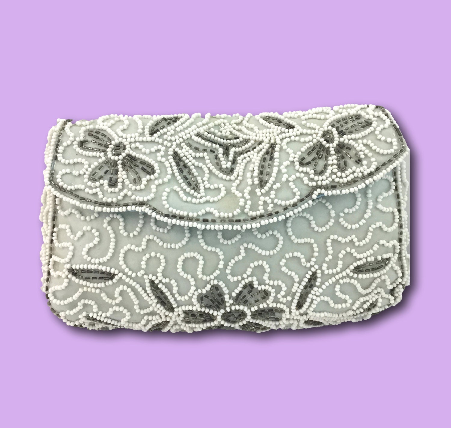 Vintage Beaded Evening Clutch Purse by THENECKDOWNVINTAGE