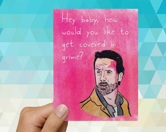 The Walking Dead Rick Grimes Funny Love Card