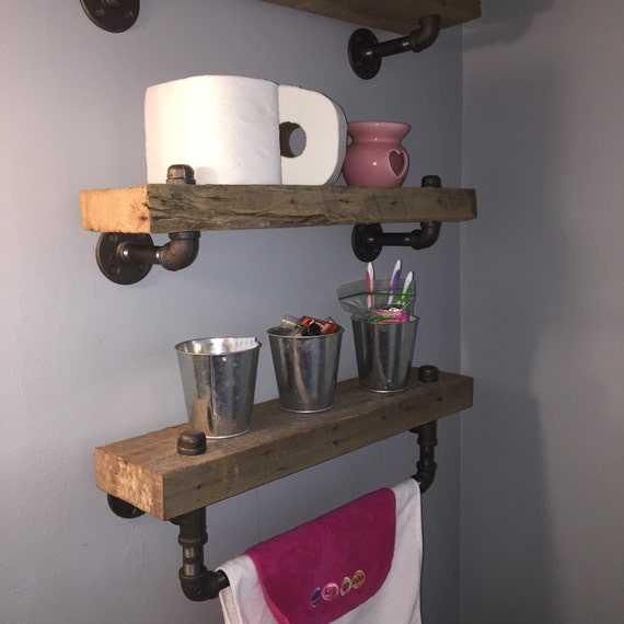 Reclaimed Barn Wood Bathroom Shelves by CaseConcepts2000 on Etsy