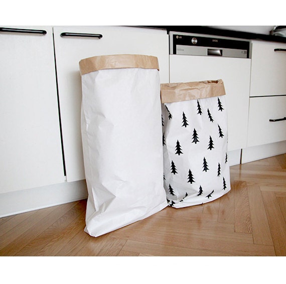 Kraft paper bag / White Paper Storage Bags / by Twomysterybox