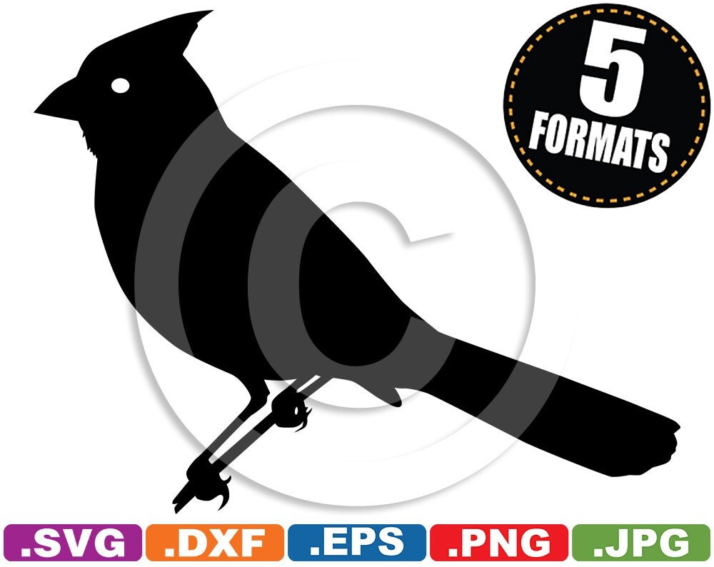 Download Cardinal Bird Silhouette Clip Art svg & dxf cutting files for