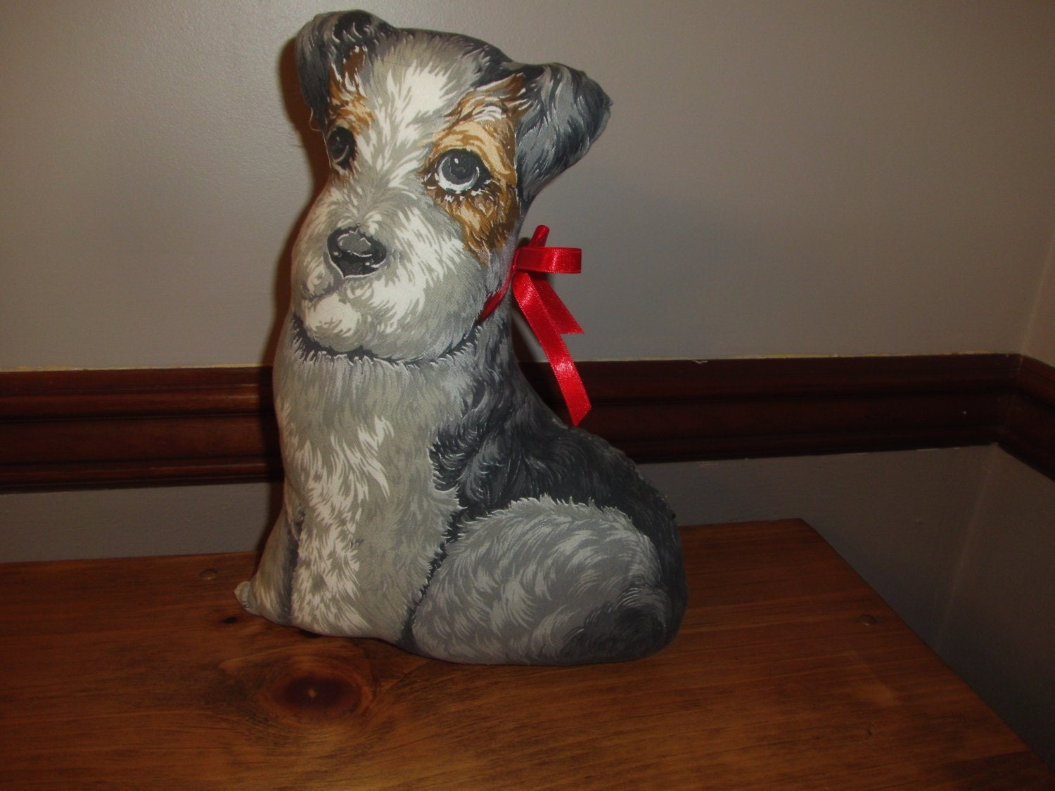 schnauzer plush pillow