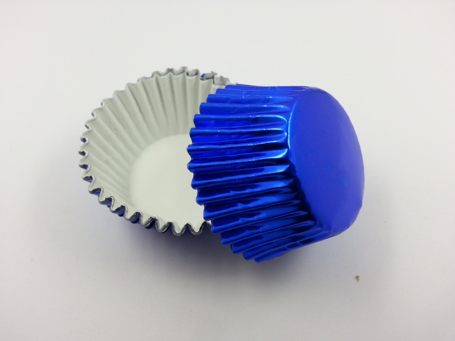 Romantic Navy Gold Foil Mini Cake Liner 2 by umbrellamovement